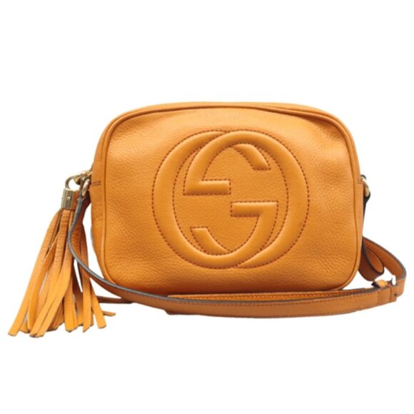 Gucci Handbags - 100% Authentic GUCCI SOHO Orange leather Shoulder Bag